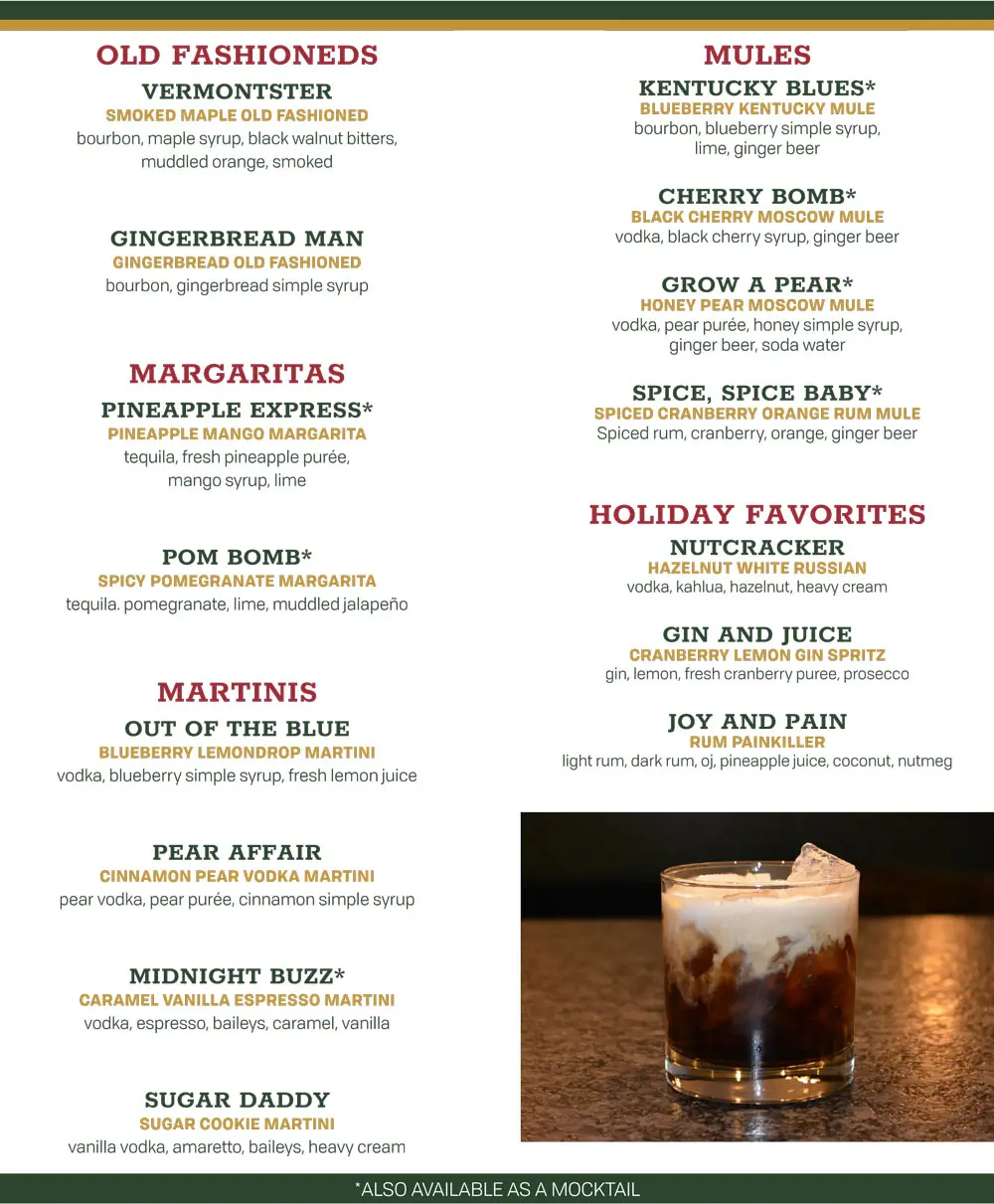 cocktail menu