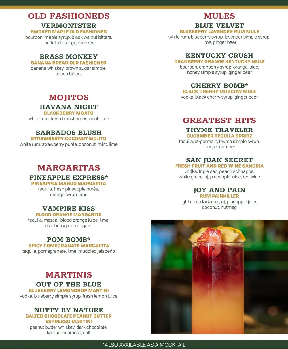 cocktail menu