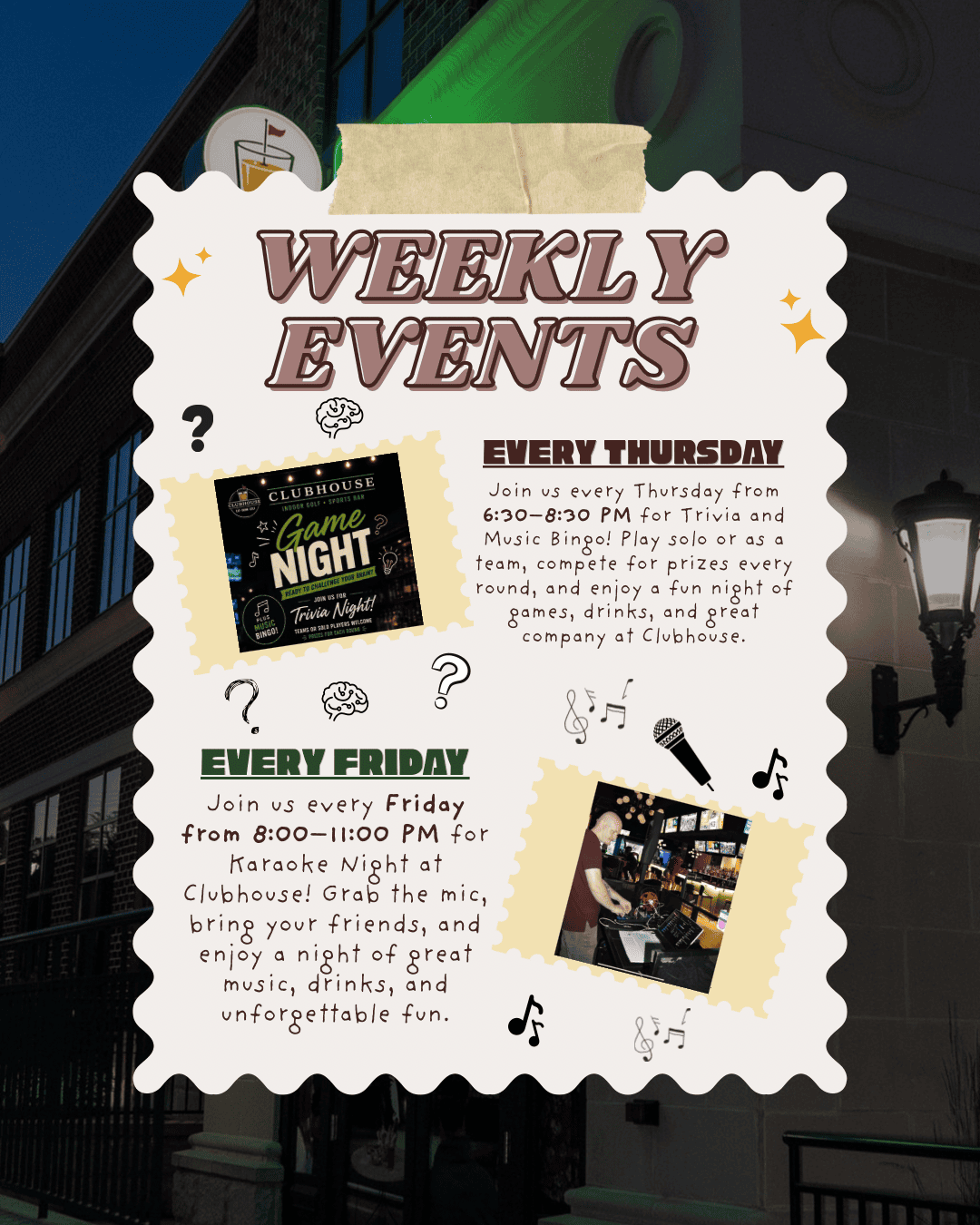 Weekly Events